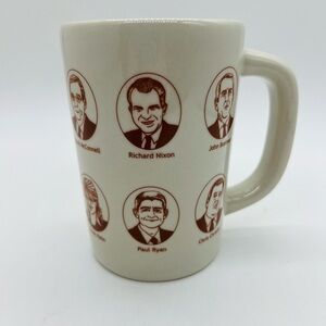 Fishs Eddy Republican Party Icons
Coffee Mug white with brown figures